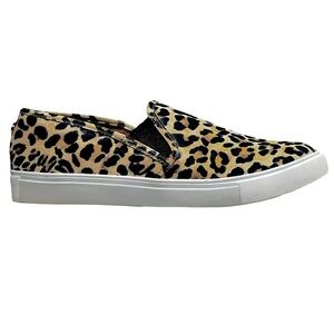 Steve Madden Safary Leopard Animal Print Slip-Ons Sneakers Shoes Size 8.5